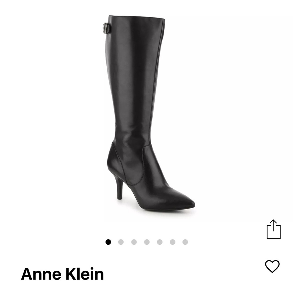 Brand new in box Anne Klein Fliss Black Heeled Boots size 6 - Picture 5 of 8
